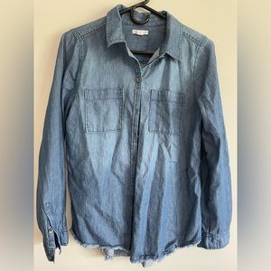 Chambray button down jean shirt
